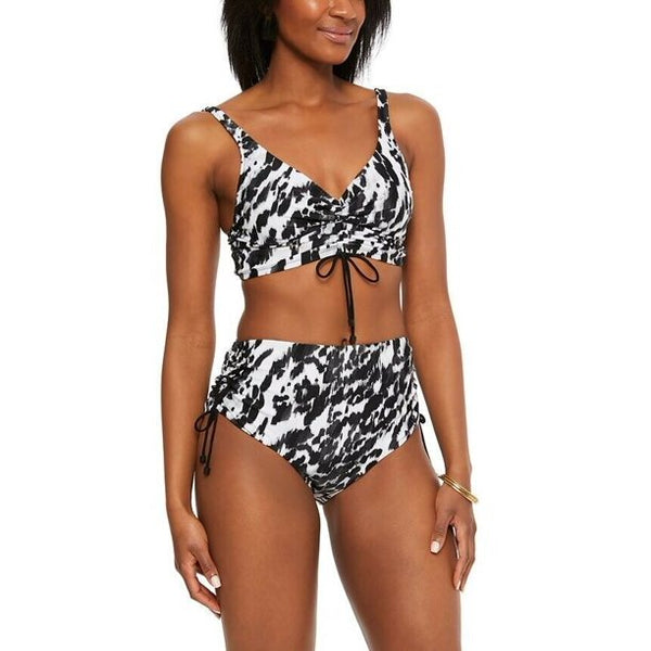 Bar III Womens Heat Wave Drawstring Bikini Top