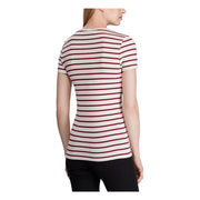 Ralph Lauren Womens Size Large Striped Short Sleeve T-Shirt Navy
