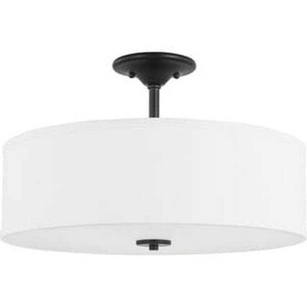 Progress Lighting Inspire Collection Graphite 3-Light 18in  Semi-Flush Mount