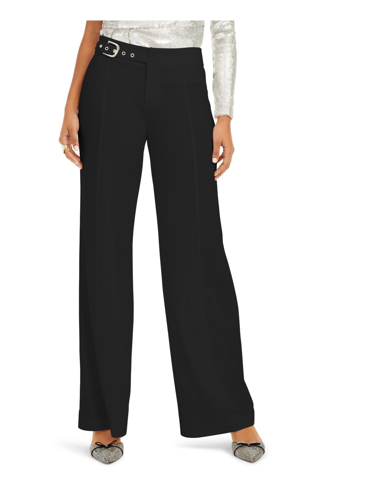 INC Womens Belted Mid-Rise Wide Leg Pants