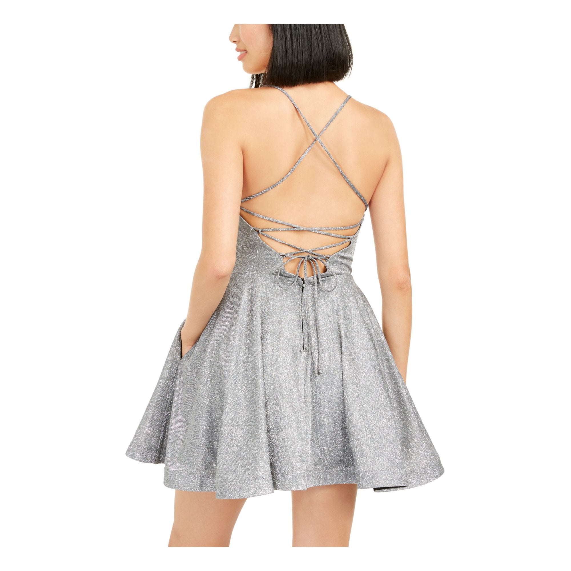 Speechless Spaghetti Strap Square Neck Mini Fit Cocktail Dress, Size 9 – Vanessa Jane