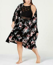 I.N.C. Women's Plus Size Printed Velvet Wrap Robe, Size 3X
