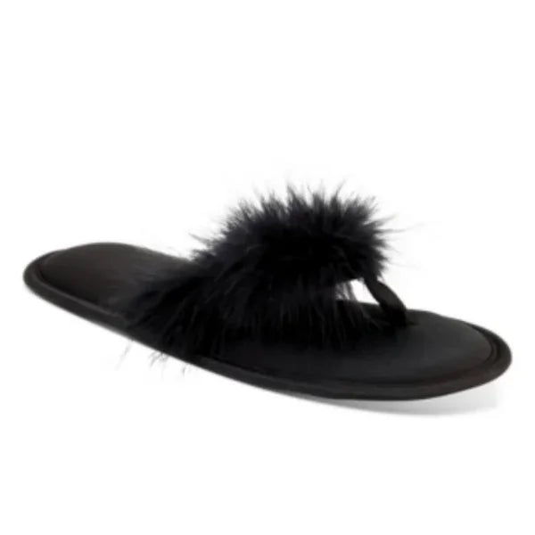 Inc International Concepts Womens Marabou Thong Slippers