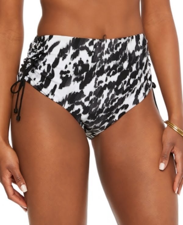 Bar III Heat Wave Drawstring Bikini Swim Bottoms