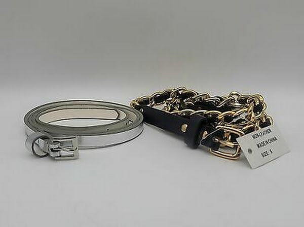 Set Of Two Womens Fashion Belts,Size Small