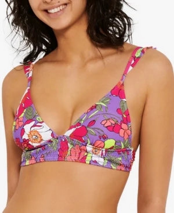 Hula Honey Juniors  Cheetah Swirl Ruffled Push-Up Bikini Top