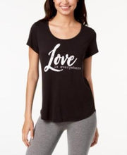Ideology Women’s Love Graphic T-Shirt Noir