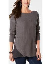 Style & Co Petite Colorblocked Tunic Sweater