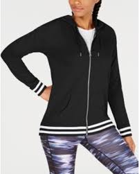 Ideology Womens Varsity Zip Hoodie ,Size XS