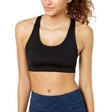 Ideology Lace-Up Back Racerback Seamless Mid-Impact Sports Bra Xs/Black