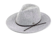 CC Knit Fedora Hat with Leather Cord KP007