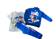 3 Pc Nickelodeon Paw Patrol T-Shirt Zip Up Hoodie Joggers Boys Size 7