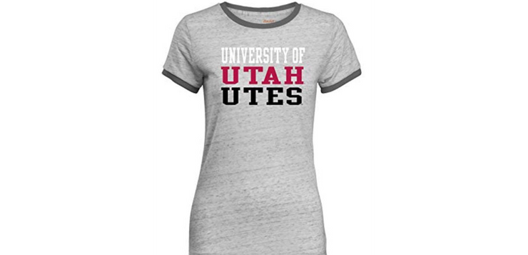 University of Utah Utes Women’s Ringer Tee, Size XL