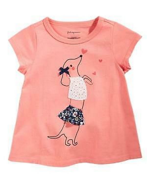 First Impressions Girls Print Cotton T-Shirt