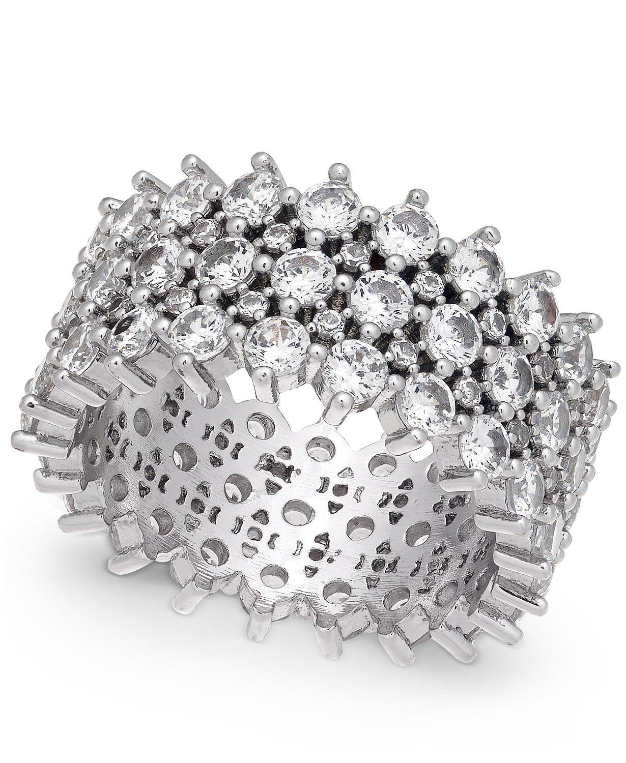 Inc International Concepts Silver-Tone Pave Ring, Size 5