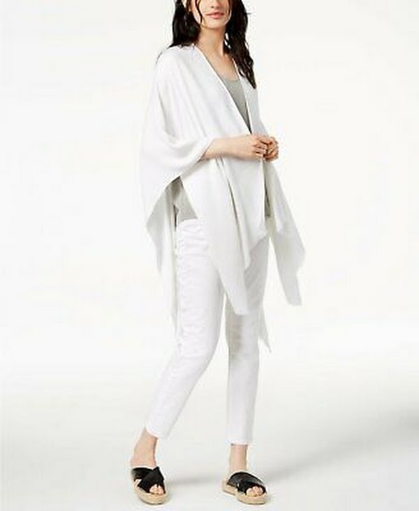 Calvin Klein Ombre Metallic Wrap, White One Size