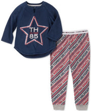 Tommy Hilfiger Girls 2-Pc. Plaid Pajama Set, Various Styles