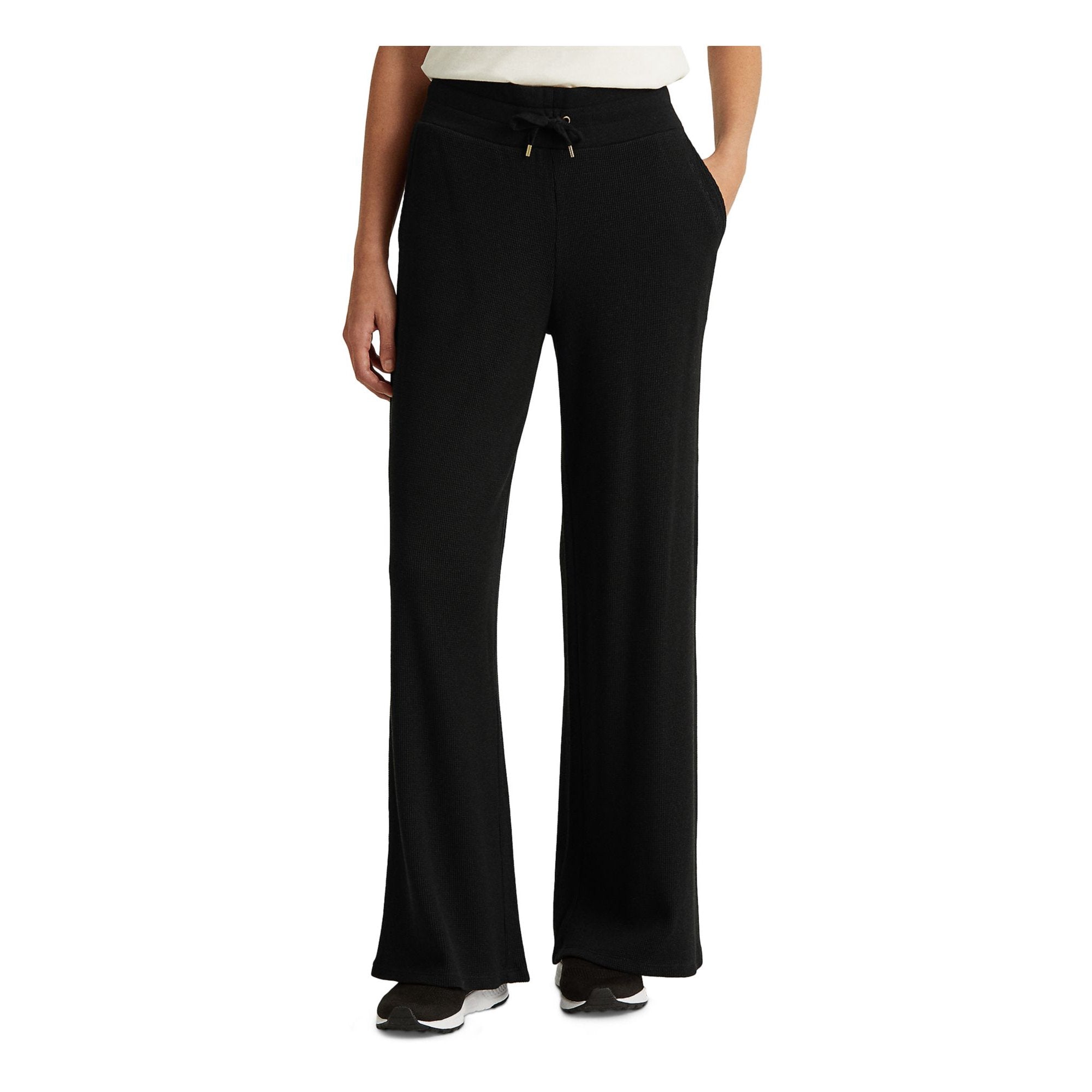 Lauren Ralph Lauren Thermal Waffle-Knit Pocketed Tie Drawstring Sweatpants