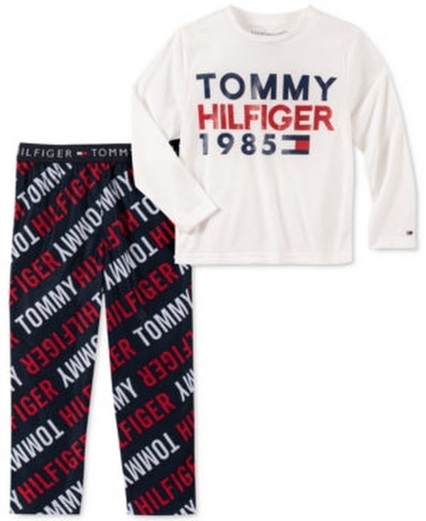 Tommy Hilfiger Boys 2-Pc. Logo Pajama Set