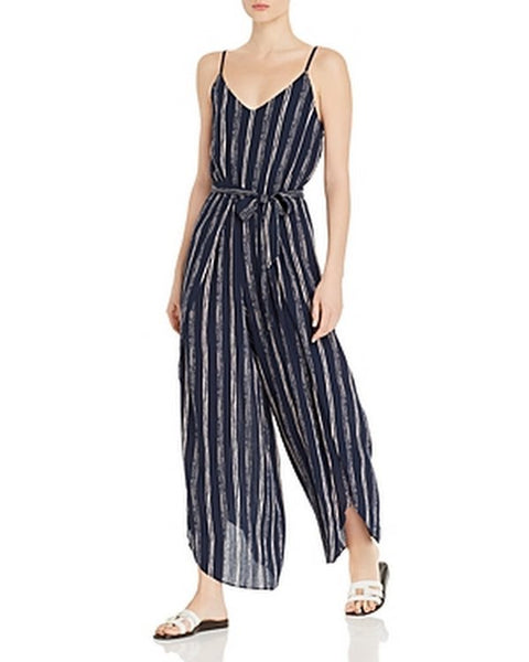 Aqua Womens Striped Wide-Leg Jumpsuit