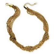 Charter Club Gold-Tone Multi-Chain Knotted Collar Necklace, 17 + 2 Extender