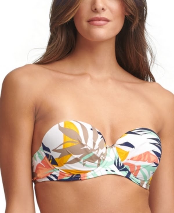 Calvin Klein Printed Convertible Underwire Bikini Top