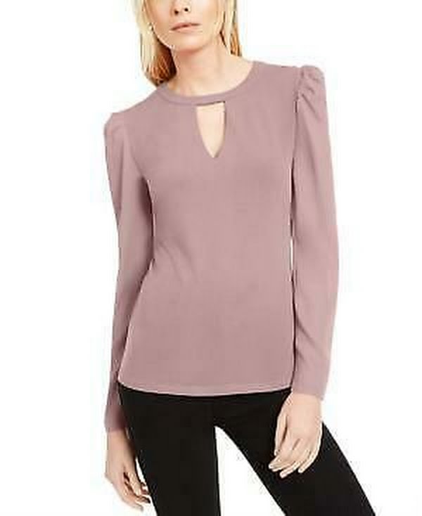 INC Keyhole Puff-Sleeve Blouse, Size XL