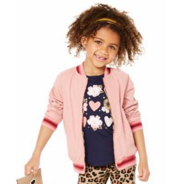 Epic Threads  Girls Reversible Bomber Jacket, Size 2T