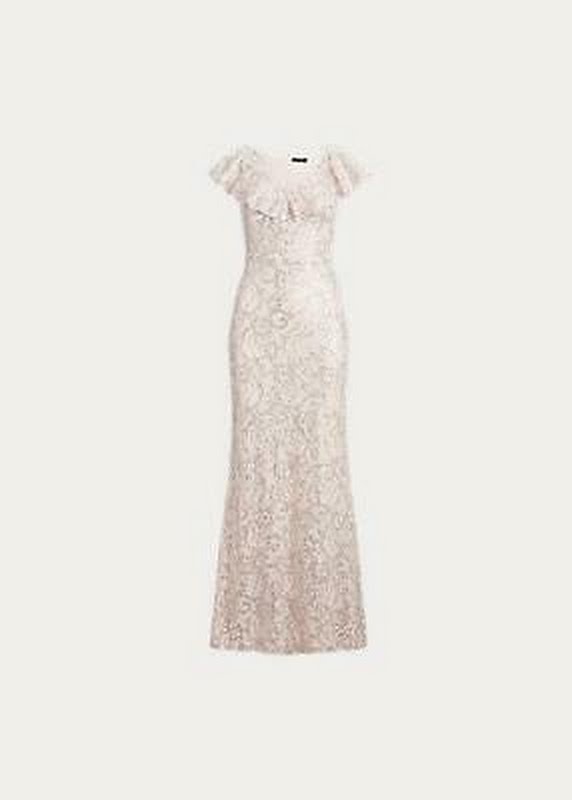 ralph lauren sequin lace dress Lauren by Ralph Lauren Women's Sheer-Yoke Lace Dress