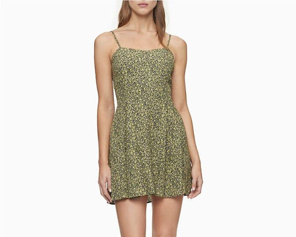 Calvin Klein Jeans Womens Micro Leopard Line Mini  Dress