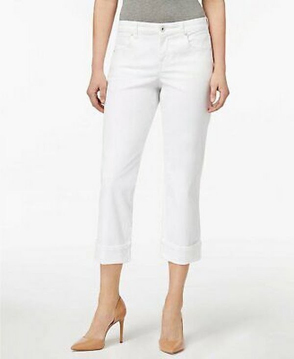 Style & Co Plus Size Curvy Cuffed Capri Jeans, Choose Sz/Color