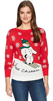 Isabellas Closet Womens Just Chillin Ugly Christmas Sweater