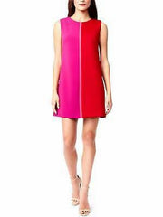 Betsey Johnson Womens Scuba Colorblock Mini Dress, Pink, Size 6