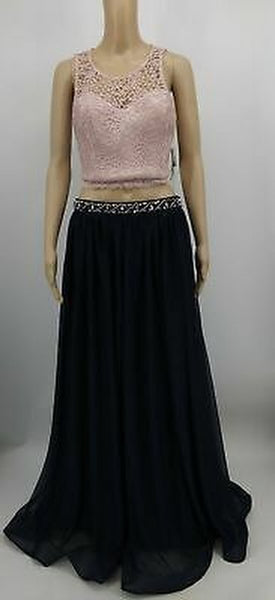 Sequin Hearts Juniors 2Pcs Gown, Navy Blue ,Size 13