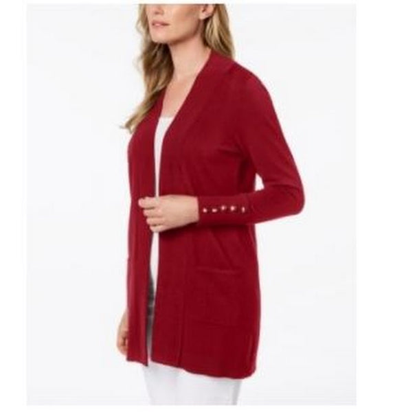 JM Collection Women's Open-Front Cardigan