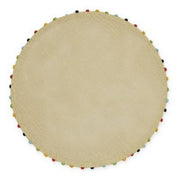 Destination Summer Lindos Round Placemat With Beaded Trim in Natural, 5PCS