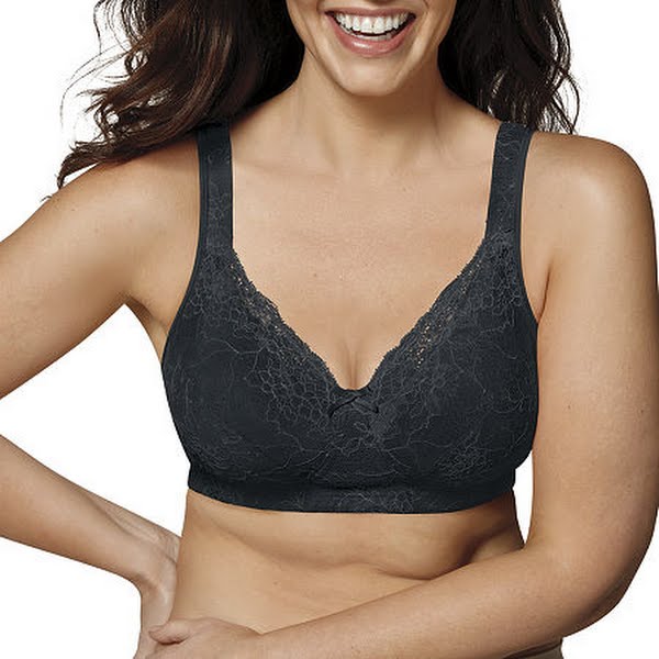 Playtex 18 Hour Perfect Lift Wirefree Bra With Inner Boost, 42B/Black