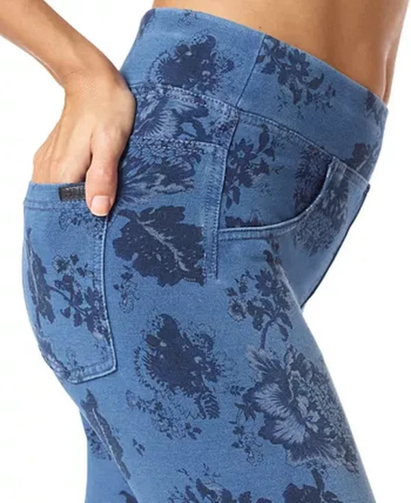 Hue Floral Denim Leggings