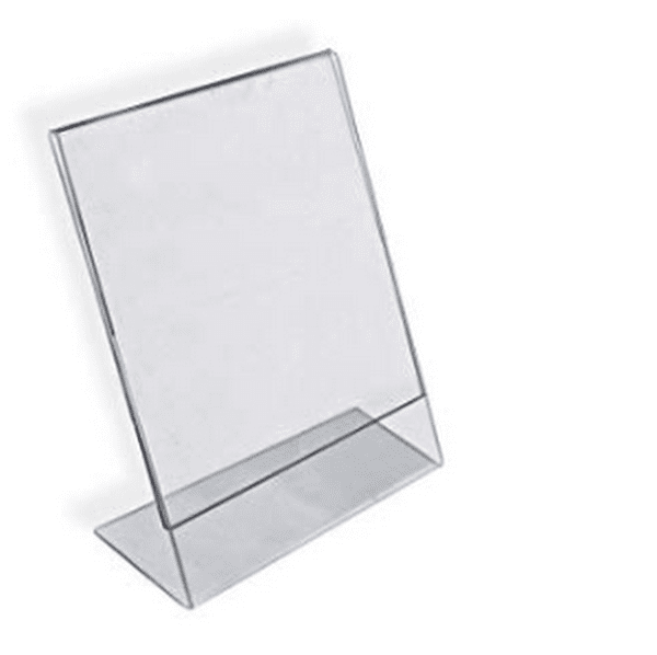Azar 112726 4-Inch W by 6-Inch H L-Shaped Sign Holder, 10/Pack
