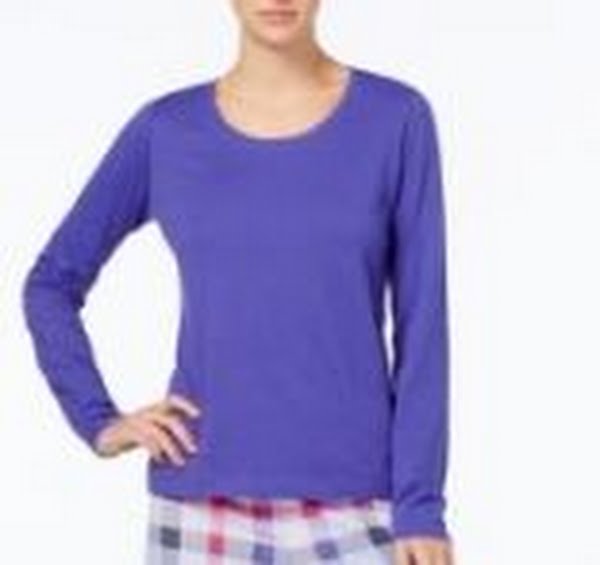 Jenni by Jennifer Moore Purple Pajama Top, Size Small