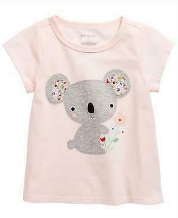 First Impressions Girls Print Cotton T-Shirt