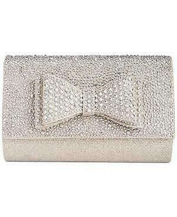 I.n.c. Leesie Bow Clutch,  - Silver