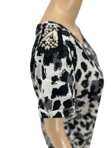 H&M Divided A-line Dress Women's Leopard Print , Size 8