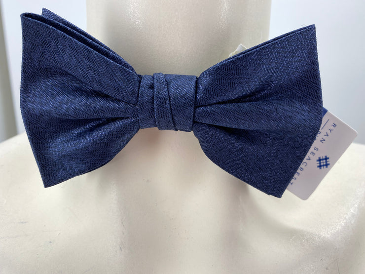 Ryan Seacrest Distinction Mens Angus Solid Bow Tie,One Size/Navy