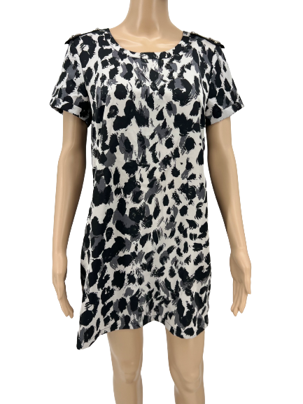 H&M Divided A-line Dress Women's Leopard Print , Size 8