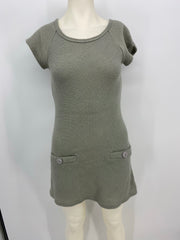 Francescas Collection Grey Knit Retro Sweater Dress, Size Small