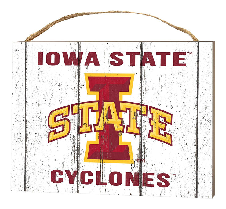 Iowa State Cyclones Weathered Logo Collage Plaque