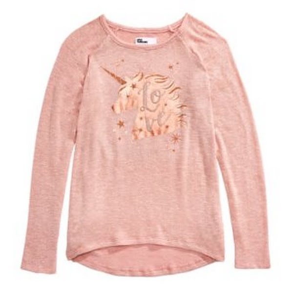 Epic Threads Big Girls Unicorn Sparkle Knit Shirt