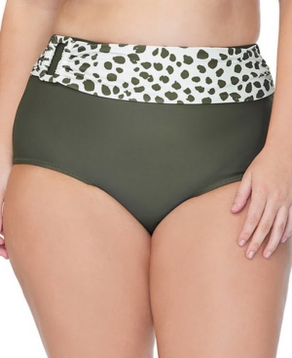 Raisins Curve Trendy Plus Size Mombasa Bikini Bottoms, Size 20W