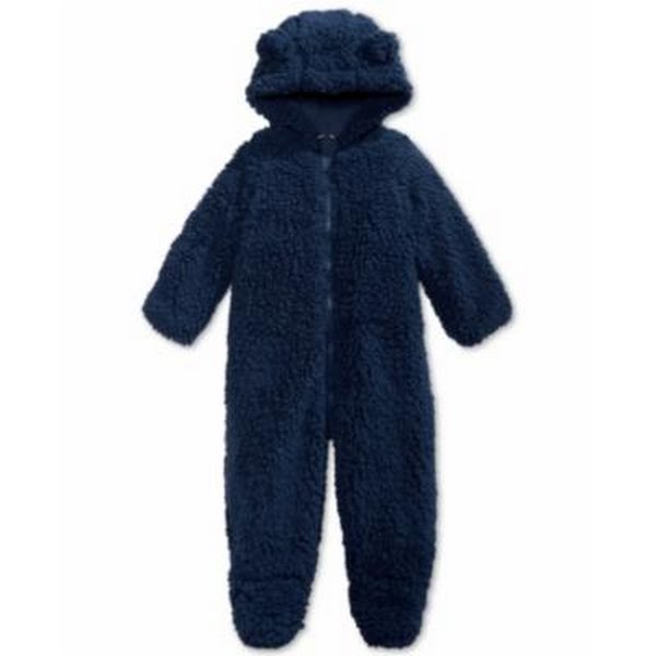 First Impressions Baby Hooded Footed Faux-Sherpa Bunting Snowsuit